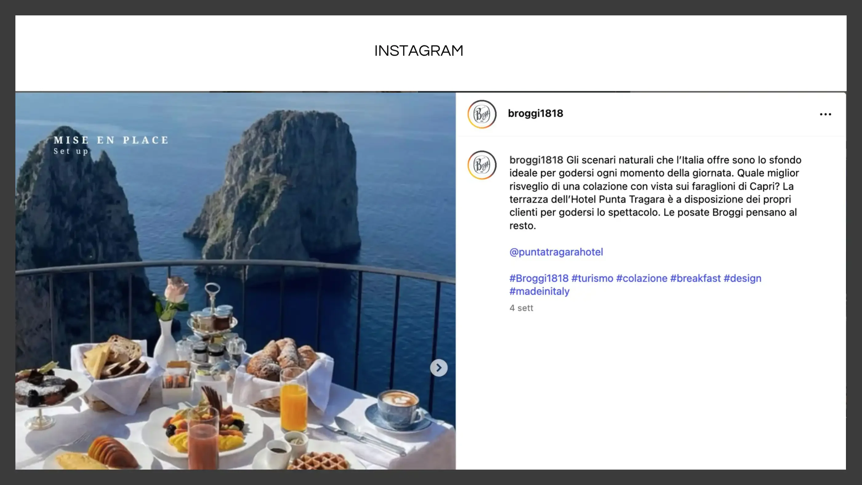 Broggi 1818 - Gestione social e newsletter